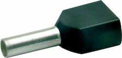 SAS Insulated Wire Ferrule Terminal 2x1.5mm² Black 100pcs AK-AK-202