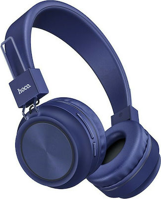 Hoco W25 Promise Wireless/Wired On Ear Headphones with 12 hours of Operation Blue HOC-W25-BL