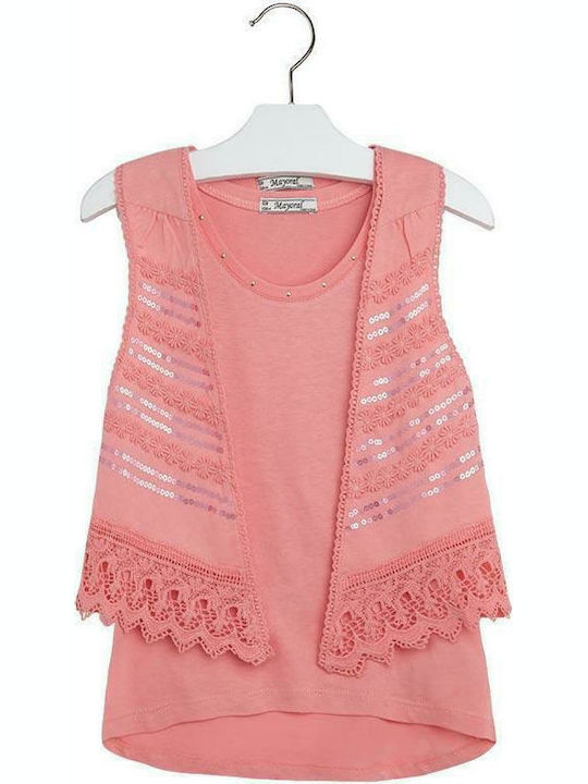 Mayoral Kids Blouse Sleeveless Pink