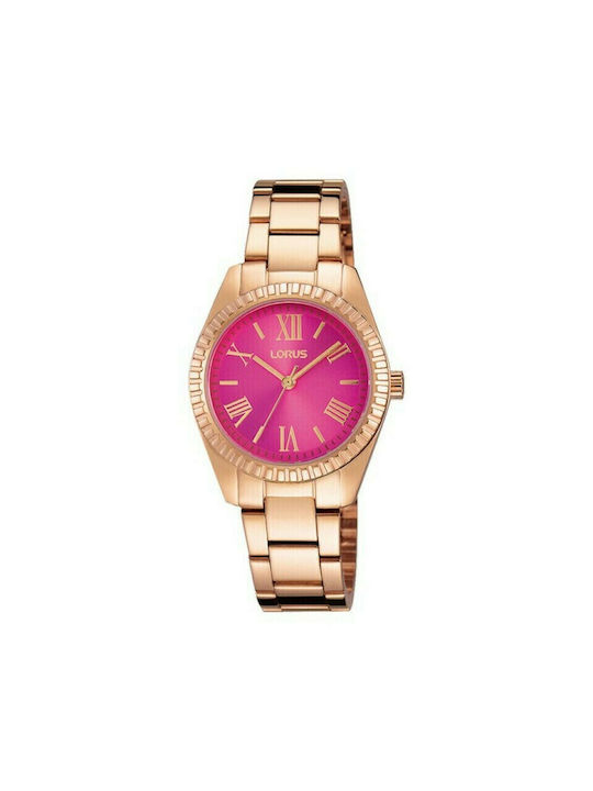 Lorus Watch with Pink Gold Metal Bracelet RG230KX9