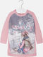 Mayoral Kids Dress Long Sleeve Pink