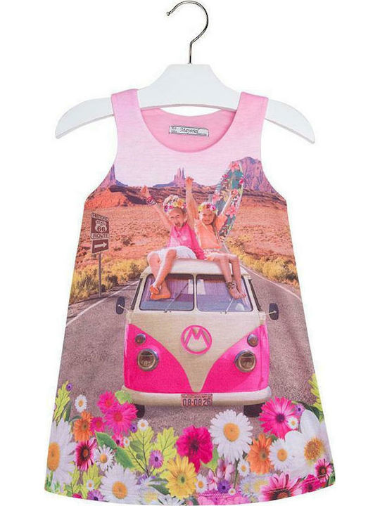 Mayoral Kids Dress Sleeveless Pink