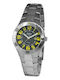 Justina Women's Watch with Silver Metal Bracelet