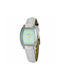 Justina Watch with White Leather Strap 21993A