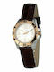 Justina Women's Watch with Brown Leather Strap