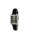 Justina Watch with Black Leather Strap 21992N