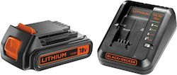 Black & Decker Set Batterie Lithium 18V 1.5Ah mit Ladegerät 14.4-18V