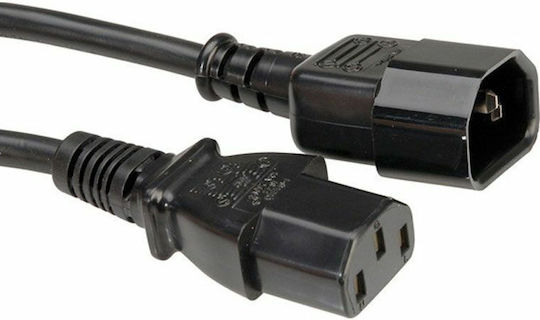 Roline IEC C14 - IEC C13 Cable 1.8m Μαύρο 19.08.1515