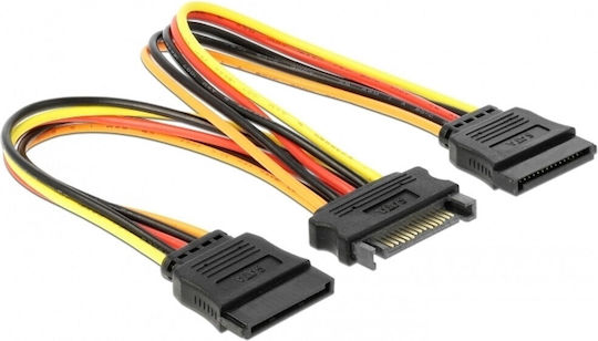 DeLock 15-Pin Sata - 15-Pin Sata Cable 0.15m Multicolour (60143)
