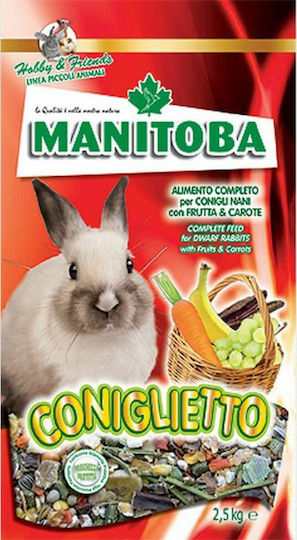 Manitoba Coniglietto Main Food with Carrot for Rabbit 2.5kg