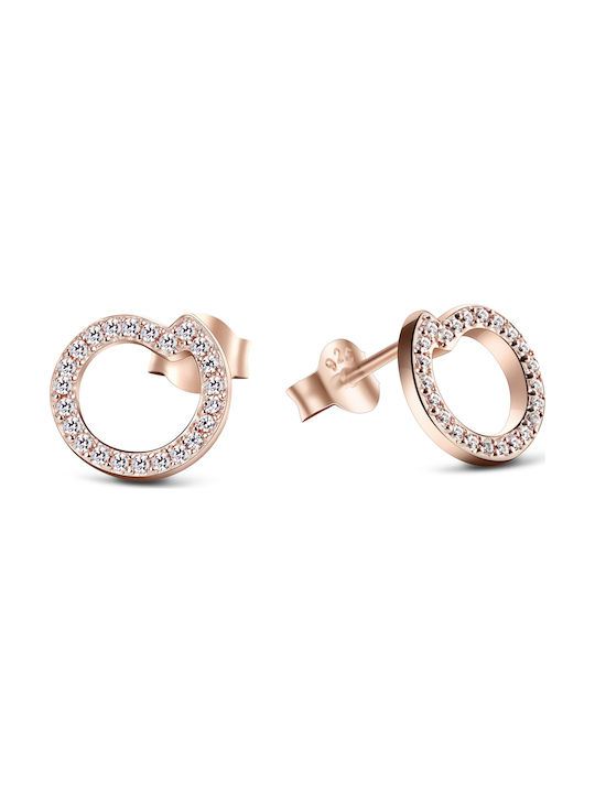 Obaku Enso Earrings made of Silver Gold Plated with Stones