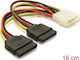 DeLock Molex cu 4 pini - 15-Pin Sata Cablu 0.112m Multicolor (60102)