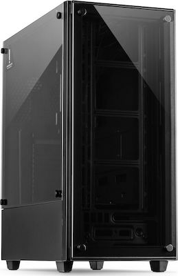 Inter-Tech C-303 Mirror Gaming Midi Tower Κουτί Υπολογιστή με Πλαϊνό Παράθυρο Μαύρο