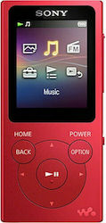 Sony NW-E394 MP4 Player (8GB) με Οθόνη LED LCD / TFT 1.77" Κόκκινο