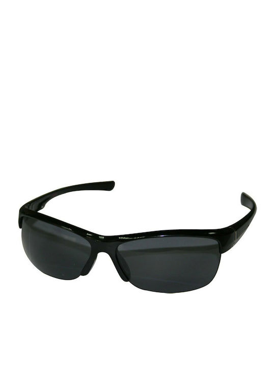 Lalizas TR90 Men's Sunglasses with Black Plastic Frame and Black Polarized Lens 71033