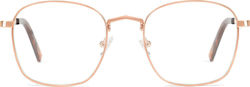 D.Franklin Classic Square Женски Метални Очила за Защита на Екрана в Розово злато Цвят