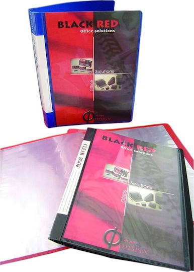 Black Red Ντοσιέ Σουπλ με 100 Διαφάνειες για Χαρτί A4 (Διάφορα Χρώματα)
