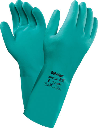 Ansell AlphaTec® Solvex® 37-675 Γάντια Εργασίας Πράσινα Νιτριλίου
