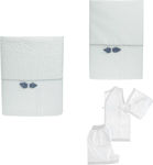 My Little Kiss Baptism Towel Set Silvio Λευκό MY-