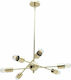 Inart Pendant Light Suspension for Socket E27 Gold