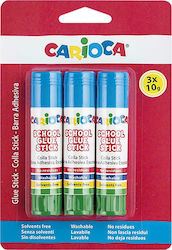 Carioca Adeziv Stick School Glue pentru Hârtie 3buc 10gr Fără solvenți 42781