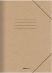 Salko Paper Folder Prespan with Rubber Band and Ears for Paper A4 Brown 2531