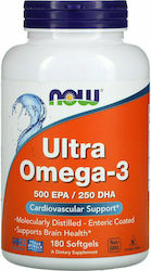 Now Foods Ultra Omega 3 Ulei de pește 180 softgels
