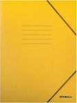 Premium Φάκελος Πρεσπάν με Λάστιχο και Αυτιά για Χαρτί A4 Κίτρινος 25x35cm