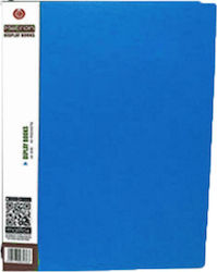 Metron Clipboard Flexible with 10 plastic sleeves Slides for Paper A4 Blue 1pcs 907.10.L