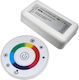 GloboStar Διακόπτης Dimmer με Πλαίσιο Ταινία LED Αφής 2.4G Round 12-24 Volt DC Λευκό σε Λευκό Χρώμα