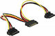 DeLock 15-Pin Sata - 15-Pin Sata Cable 0.15m Multicolour (60128)