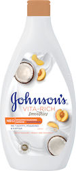 Johnson & Johnson Vita Rich Smoothies Iaurt, piersici și nucă de cocos Hidratantă Loțiune pentru Corp cu Aromă de Nucă de cocos 400ml