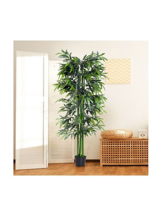 Artificial Outdoor Tree Bamboo Bamboo 180 Cm Green 180cm Outsunny