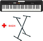 Casio Keyboard CT-S200 Base Set with 61 Keys Standard Touch with Stand Black with Base