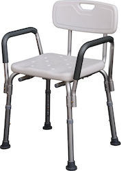 HomCom Αντιολισθητική Καρέκλα Μπάνιου με Ρυθμιζόμενο Ύψος 72-0007