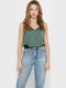 Debbie Women's Satin Lingerie Top Balsam Green