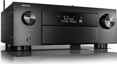 Denon AVC-X4700H Amplificator Home Cinema cu Radio 4K/8K 9.2 Canale 125W/8Ω 165W/6Ω cu HDR și Dolby Atmos Negru