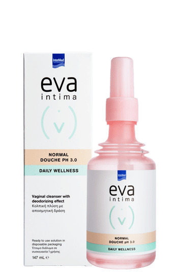 Intermed Eva Intima Daily Wellness Normal Douche Κολπική Πλύση pH 3 Υγρό Καθαρισμού 147ml
