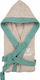 Viopros Kids Bathrobe Gray-Petrol with Hood