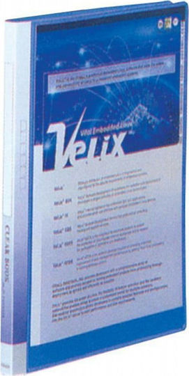 Comix Clipboard Flexible with 40 plastic sleeves Slides for Paper A4 Blue 1pcs