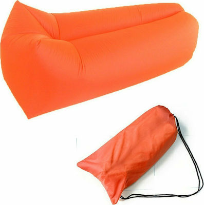 19158 Inflatable Air Sofa Φουσκωτό Lazy Bag Πορτοκαλί 240εκ.