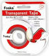 Foska Desktop Tape Dispenser 18mm x 33m 1pcs Transparent