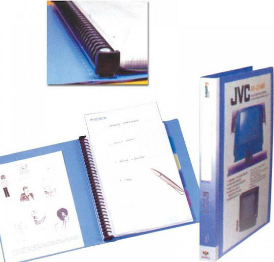 Comix Clipboard Flexible with 40 plastic sleeves Slides for Paper A4 Blue 1pcs