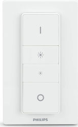 Philips Επιτοίχιος Διακόπτης Dimmer με Πλαίσιο LED Μπουτόν Hue Smart Switch σε Λευκό Χρώμα