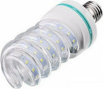 Spiral Corn Λάμπα LED για Ντουί E14 Ψυχρό Λευκό 630lm