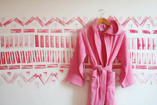 Melinen Kids Hooded Bathrobe Liberty 6-8 Pink Melinen Kids Hooded Bathrobe Liberty 6-8 Pink