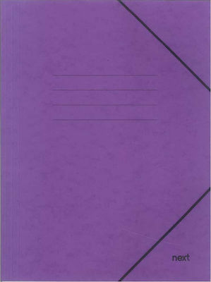 Next Folder Prespan with Rubber Band for Paper A4 Purple