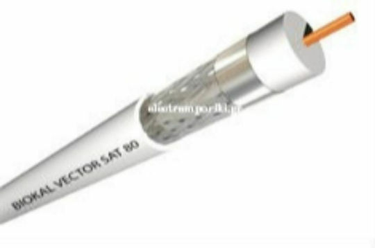 Accordia Καλώδιο Ομοαξονικό Vector 1m Λευκό (SAT80)