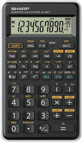 Sharp EL-501T Αριθμομηχανή Επιστημονική Τσέπης 10 Ψηφίων σε Λευκό Χρώμα