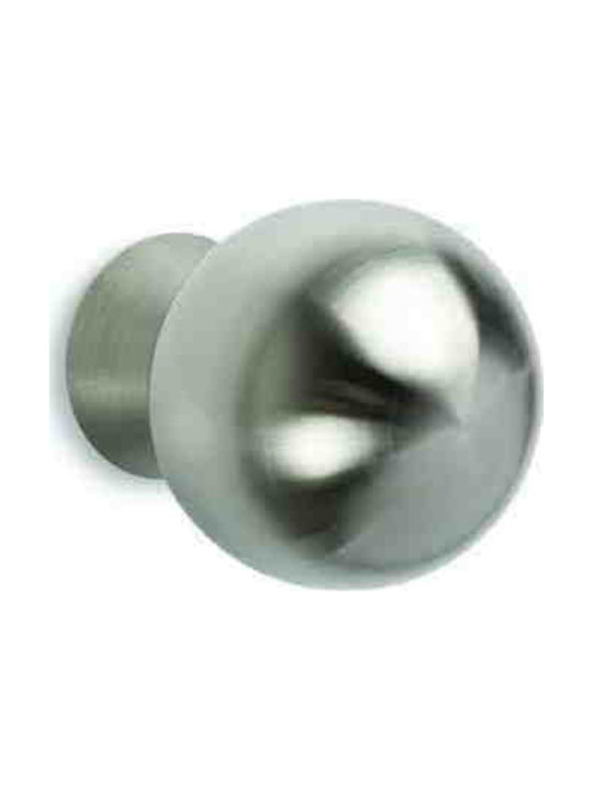 Convex Knob Front Door 449 Νίκελ Nickel / Inox